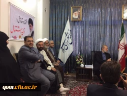 دیدار  مسئولین دانشگاه فرهنگیان استان قم با ریاست محترم مجلس شورای اسلامی