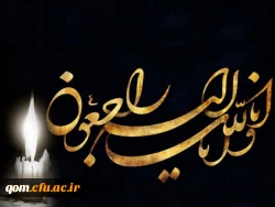 پیام تسلیت دکتر زارعی رضایی