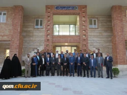 آئین افتتاح ساختمان جدید مدیریت امور پردیس های استان قم با حضور دکتر خنیفر رئیس دانشگاه فرهنگیان و استاندار محترم استان قم جناب آقای مهندس صادقی