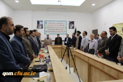 آیین تکریم و قدرانی از حجت الاسلام و المسلمین دکتر زارعی رضایی سرپرست سابق و معرفی جناب آقای محمدپور به عنوان سرپرست جدید مدیریت امور پردیس های استان قم