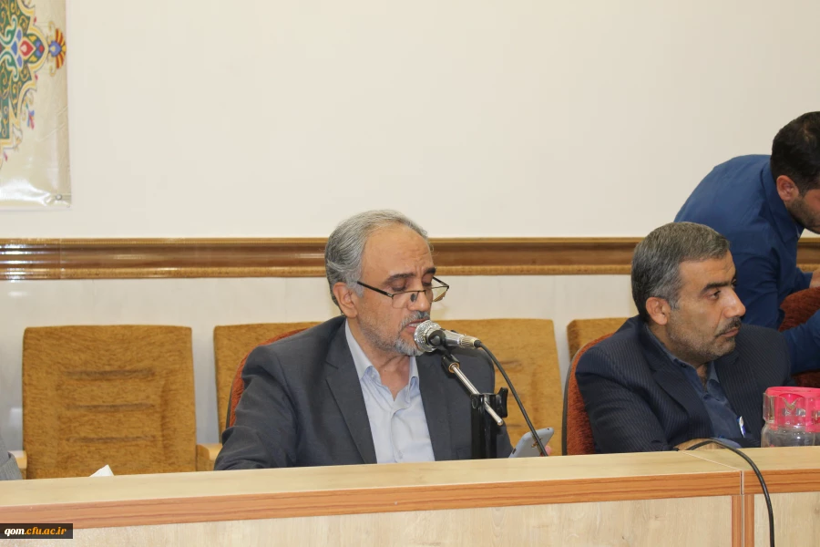 آیین تکریم و قدرانی از حجت الاسلام و المسلمین دکتر زارعی رضایی سرپرست سابق و معرفی جناب آقای محمدپور به عنوان سرپرست جدید مدیریت امور پردیس های استان قم