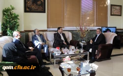 دیدار سرپرست مدیریت امور پردیس های استان قم با سید محمدرضاهاشمی سرپرست استانداری استان قم