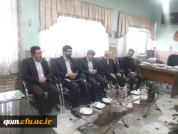 بازدید دکتر مشهدی مدیر امور مدارس وابسته و کارورزی دانشگاه فرهنگیان از مدیریت امور پردیس های استان قم