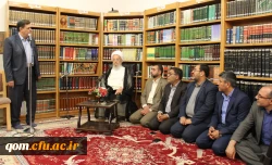 دیدار هیئت رئیسه دانشگاه به همراه مدیران استانی سراسر کشور دانشگاه فرهنگیان سراسر کشور با آیت الله العظمی مکارم شیرازی