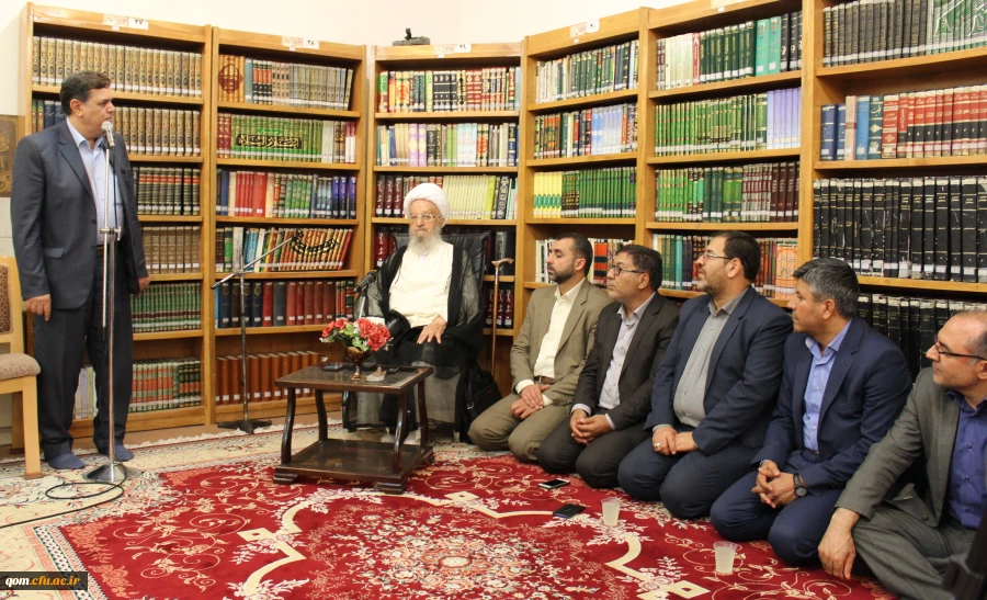 دیدار هیئت رئیسه دانشگاه به همراه مدیران استانی سراسر کشور دانشگاه فرهنگیان سراسر کشور با آیت الله العظمی مکارم شیرازی