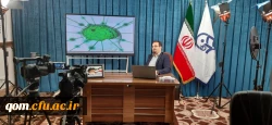 بازدید محمدپور سرپرست مدیریت امور پردیس های استان قم از استدیو ضبط تولید محتوا دروس مجازی 4