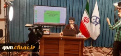 بازدید محمدپور سرپرست مدیریت امور پردیس های استان قم از استدیو ضبط تولید محتوا دروس مجازی 6