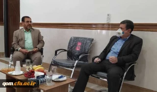 بازدید دکتر خنیفر ریاست دانشگاه فرهنگیان از مدیریت امور پردیس های استان قم