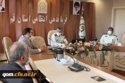 دیدار صمیمی حسن محمدپور سرپرست مدیریت امور پردیس های استان با سردار میر فیضی فرمانده انتظامی استان قم 5