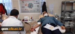با حضور حسن محمدپور سرپرست مدیریت امور پردیس های استان قم در یکی از شعب سازمان انتقال خون استان  انجام گرفت 4