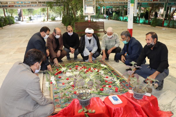 مراسم غبار روبی مزار شهید گمنام پردیس حضرت معصومه(س) و گلزار شهدای قم 2