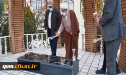 عطرافشانی مزار شهید گمنام دانشگاه فرهنگیان قم 4