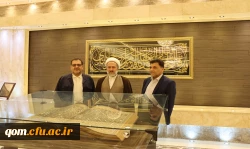 دیدار مسئول نهاد رهبری و معاون فرهنگی دانشگاه فرهنگیان با نماینده آیت الله سیستانی در قم باهدف حمایت از برنامه های اربعین 2