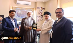 دیدار مسئول نهاد رهبری و معاون فرهنگی دانشگاه فرهنگیان با نماینده آیت الله سیستانی در قم باهدف حمایت از برنامه های اربعین 5
