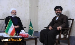 دیدار دکتر موسوی با آیت الله اعرافی عضو هیات امنای دانشگاه و امام جمعه قم 2
