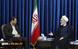دیدار آیت الله اعرافی عضو هیات امنای دانشگاه فرهنگیان با سرپرست دانشگاه فرهنگیان کشور در قم
