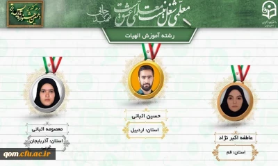 درخشش دانشجومعلمان پردیس حضرت معصومه (س) قم در دهمین جشنواره تدریس برتر دانشجو معلمان سراسر کشور