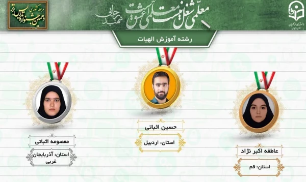 درخشش دانشجومعلمان پردیس حضرت معصومه (س) قم در دهمین جشنواره تدریس برتر دانشجو معلمان سراسر کشور 2